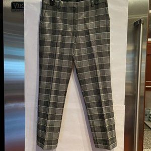 Theory Plaid cropped pants